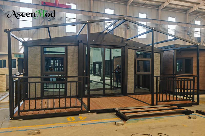 ASCEN MOD 20ft Foldable House with large floor-to-ceiling windows