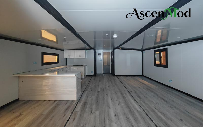 40ft Double-Wing Foldable House Luxury Expandable Container Home with Modern Comfort ASCEN MOD