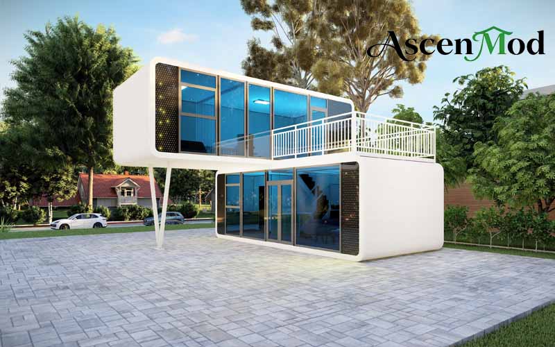 ASCEN MOD Two-Story Apple Cabin – Modern Prefab Office & Living Space Solution