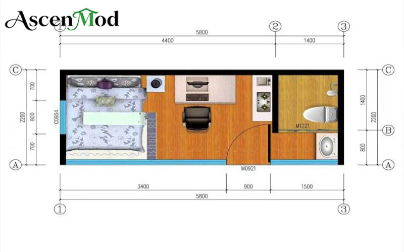 ASCEN MOD Resort Container Space Capsule House A10